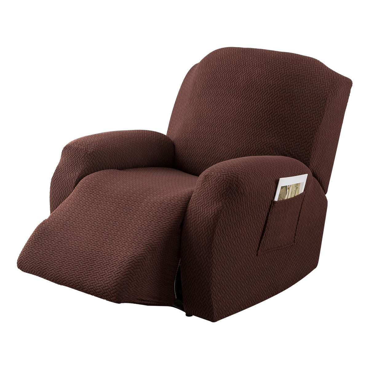 Genina Recliner Loveseat Covers with Console,2 Seater,Taupe