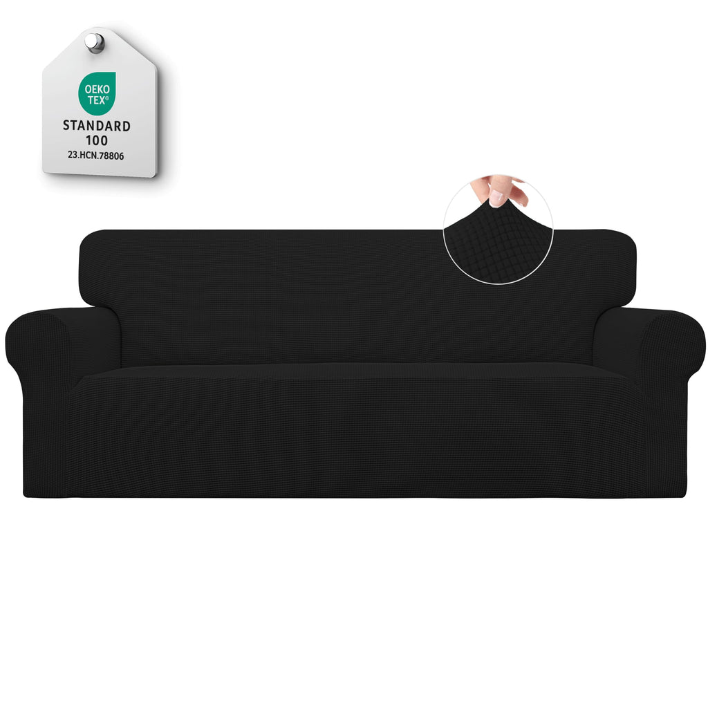 Easy-Going Stretch Loveseat Couch Covers Washable Cream