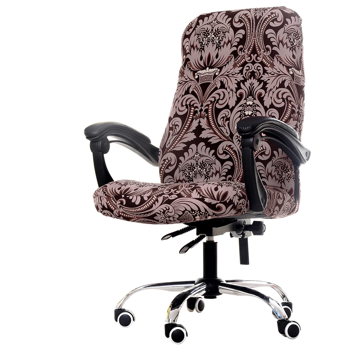 WOMACO Printed Office Chair Covers, Stretch Computer Universal Boss Modern Simplism Style High Back Chair Slipcover - Peony, Large