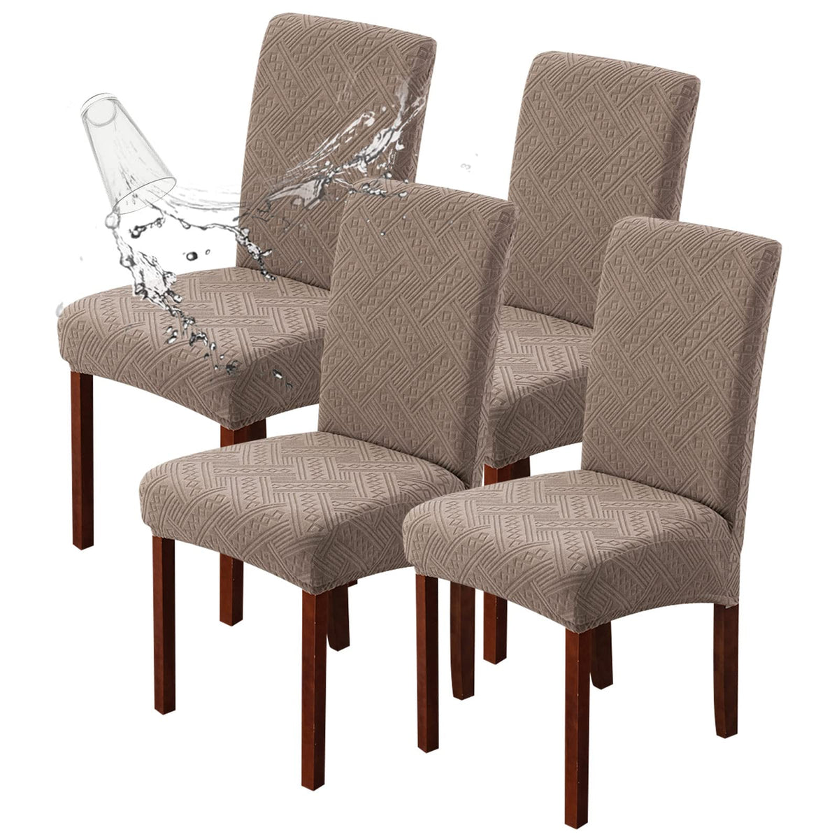 Waterproof Dining Room Chair Covers, Stretch Parsons Chair Slipcovers