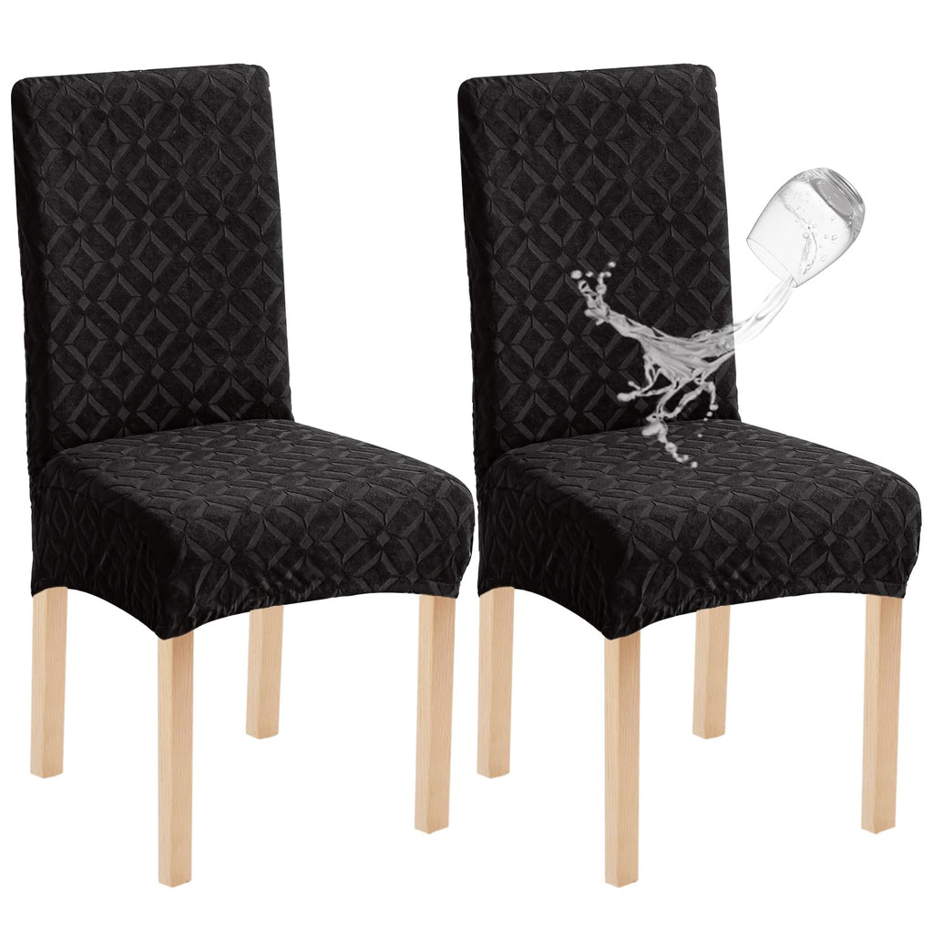 Genina Waterproof Dining Chair Covers Set of 4, Stretch Chair Slipcovers