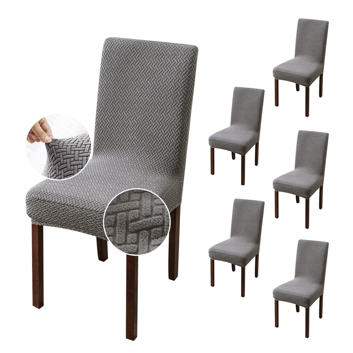 Genina Waterproof Chair Covers for Dining Room Chair Slipcovers Set of 4