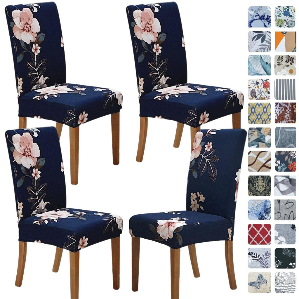 SPRINGRICO Chair Covers for Dining Room Set of 4, Stretch Dining Chair Cover, Washable Spandex Kitchen Parsons Chair Slipcovers, Removable Seat Protector for Home or Party (4 Pack, Lotus Gray)