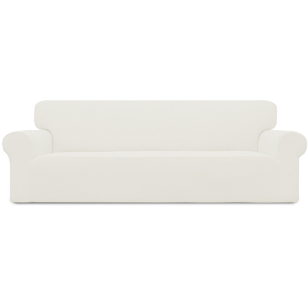 Easy-Going Stretch Loveseat Couch Covers Washable Cream