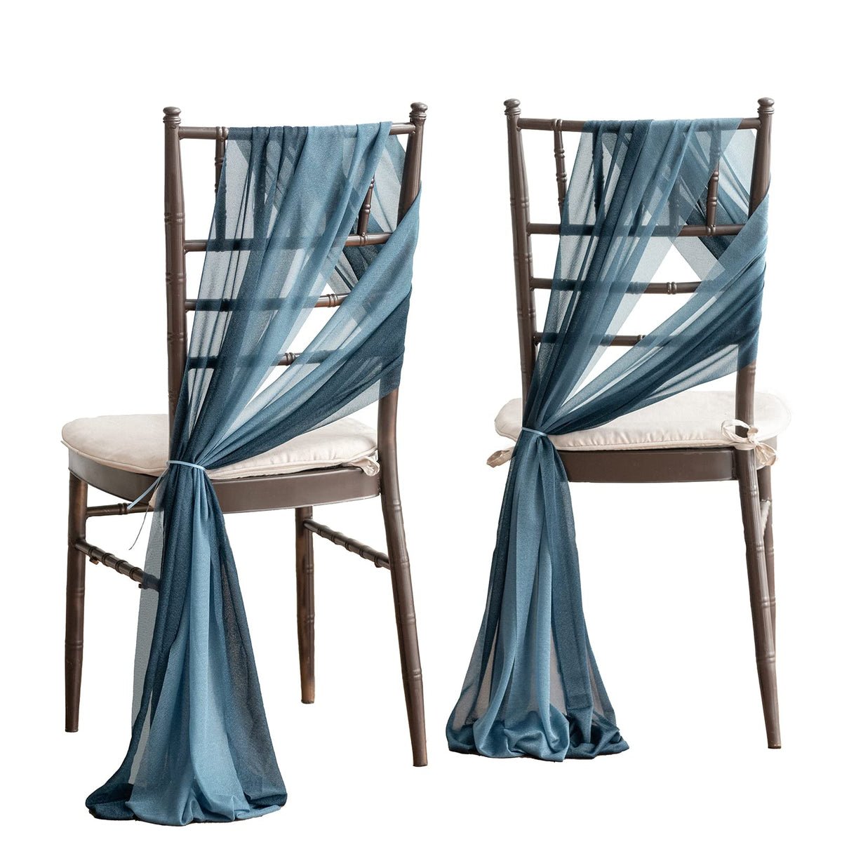 Ling's moment Chair Sashes Wedding Aisle Decorations Sage Milky Green 16pcs