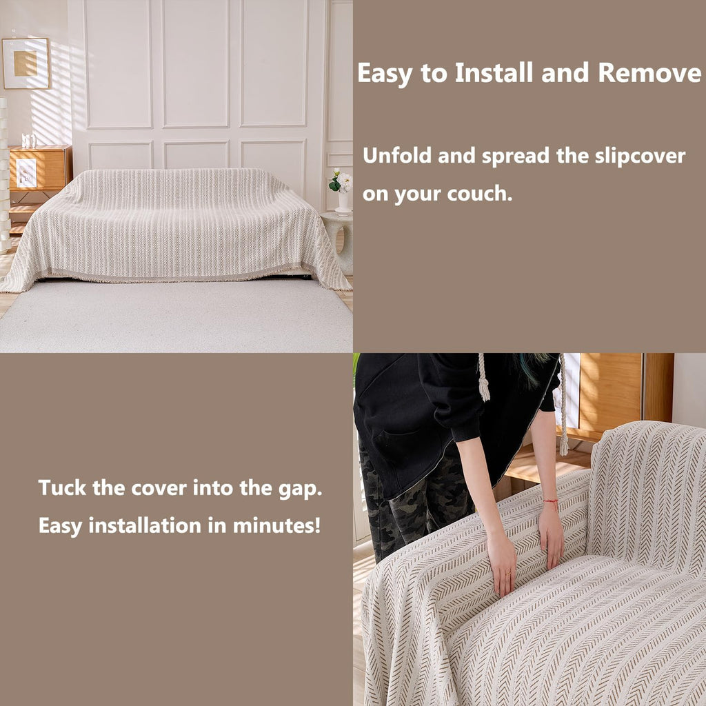 Erke Loveseat Cover Sheet Blanket, Machine Washable Non Slip Chenille Cushion Slipcover for Pets, 2-Seater Love seat Sofa Bed Chair Slip Covers Furniture Decor Protector