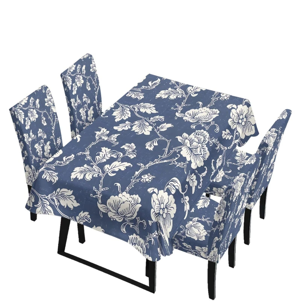 Stain Resistant Tablecloths and Dining Seat Covers Set of 5, Kitchen Chair Slipcovers Washable Table Slipcover Chair Seat Covers for Kitchen Restaurant, Chicken Cactus Print