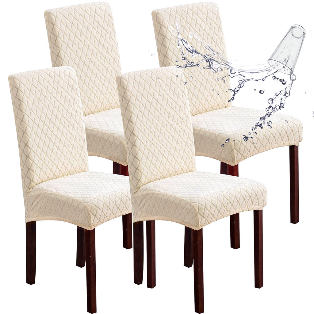 Genina Waterproof Dining Chair Covers Set of 4 Parsons Chair Slipcovers