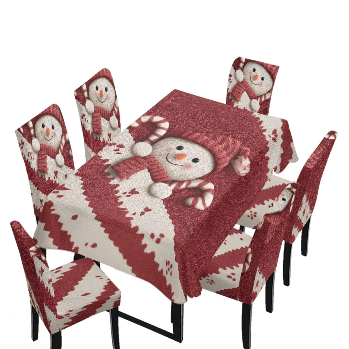 5 Pack Dining Room Chair Cover Set and Table Cloth Rectangle, Dust Proof Machine Washable Tablecloths Comfortable Chair Seat Slipcovers for Restaurant Decor, Abstract Fluid Marble