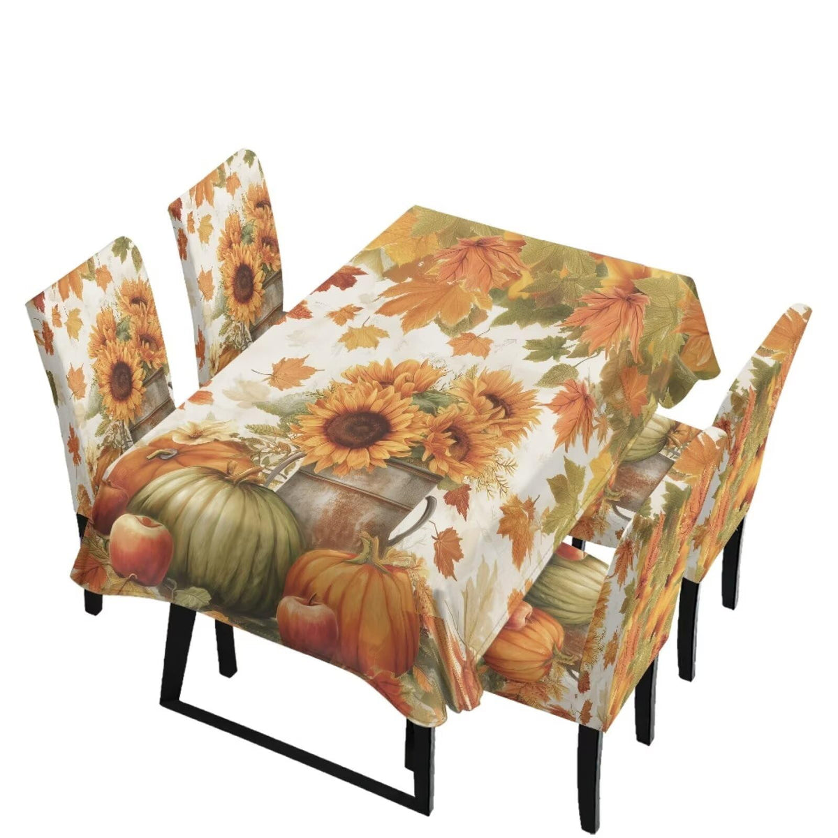 Maple Leaf Dining Table & Chair Cover Rectangle Dining Table Decor