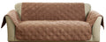 SureFit SF45035 Deluxe Non Skid Waterproof Pet Loveseat Furniture Cover - Brown