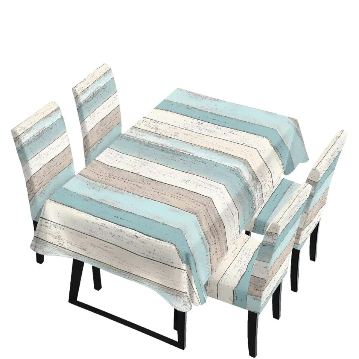 Dining Seat Slipcovers for Easter Decor Set of 7 Includes Tablecloths and Stretch Removable Dining Room Chair Covers Stain Resistant Table Protector, Easter Egg Love Heart Gnome Print