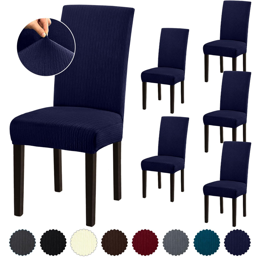 Stretch Dining Room Chair Covers Set of 6, Removable Washable Chair Covers for Dining Chairs,Dining Room, Hotel, Ceremony