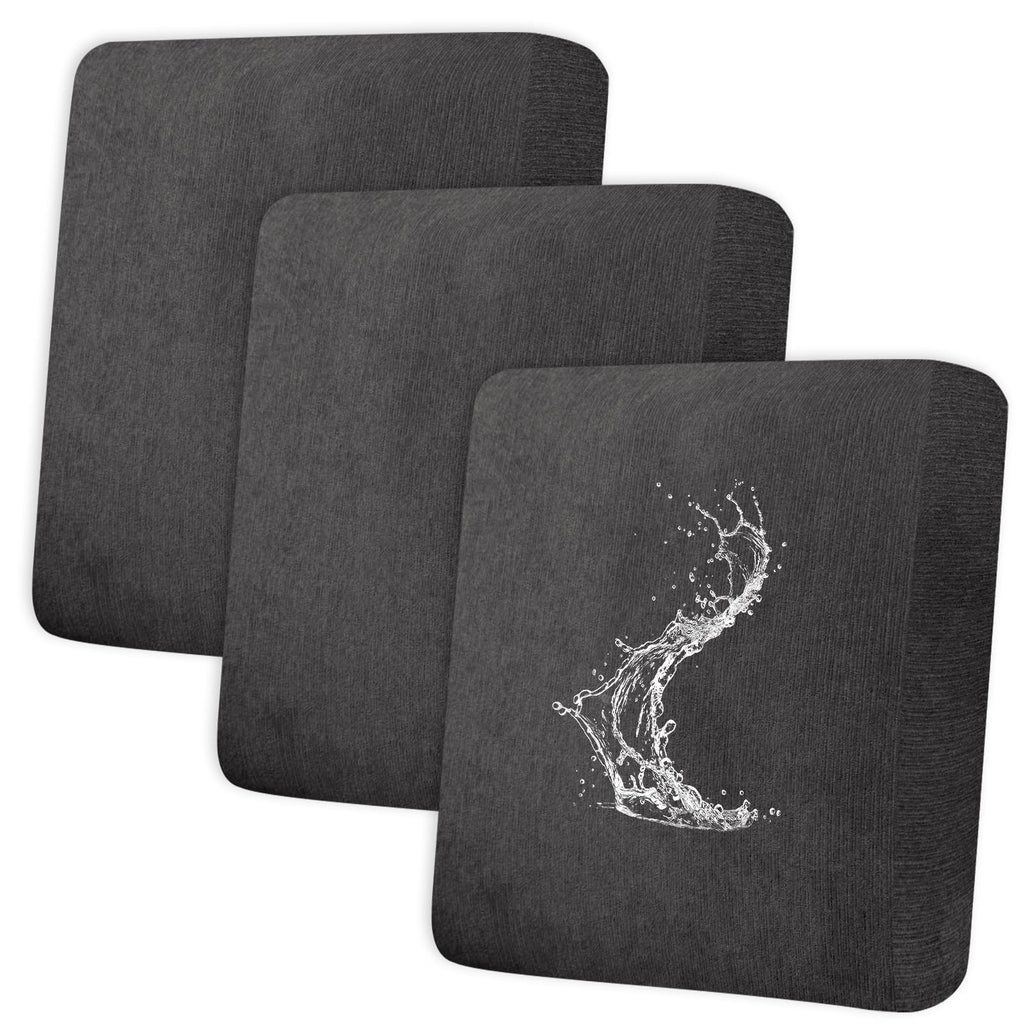 Waterproof RV Dinette Cushion Covers - Stretch Fabric Camper Seat Slipcover Replacement, Washable RV Couch Cover Designed for Camper Car Bench (Loveseat 2 Bench Cover, Blue Grey)