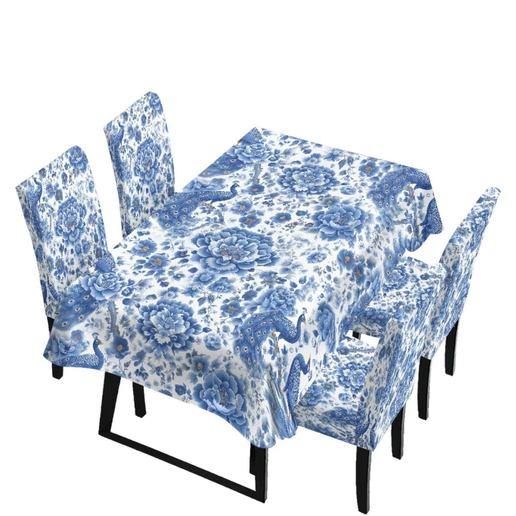 Dining Seat Slipcovers for Easter Decor Set of 7 Includes Tablecloths and Stretch Removable Dining Room Chair Covers Stain Resistant Table Protector, Easter Egg Love Heart Gnome Print