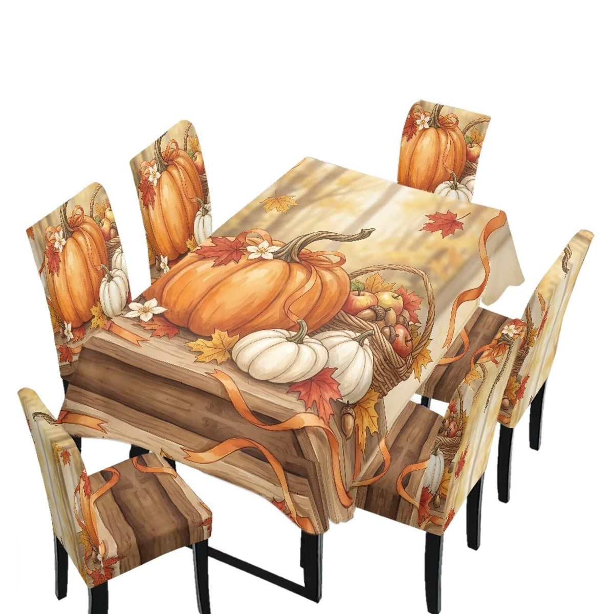 Maple Leaf Dining Table & Chair Cover Rectangle Dining Table Decor