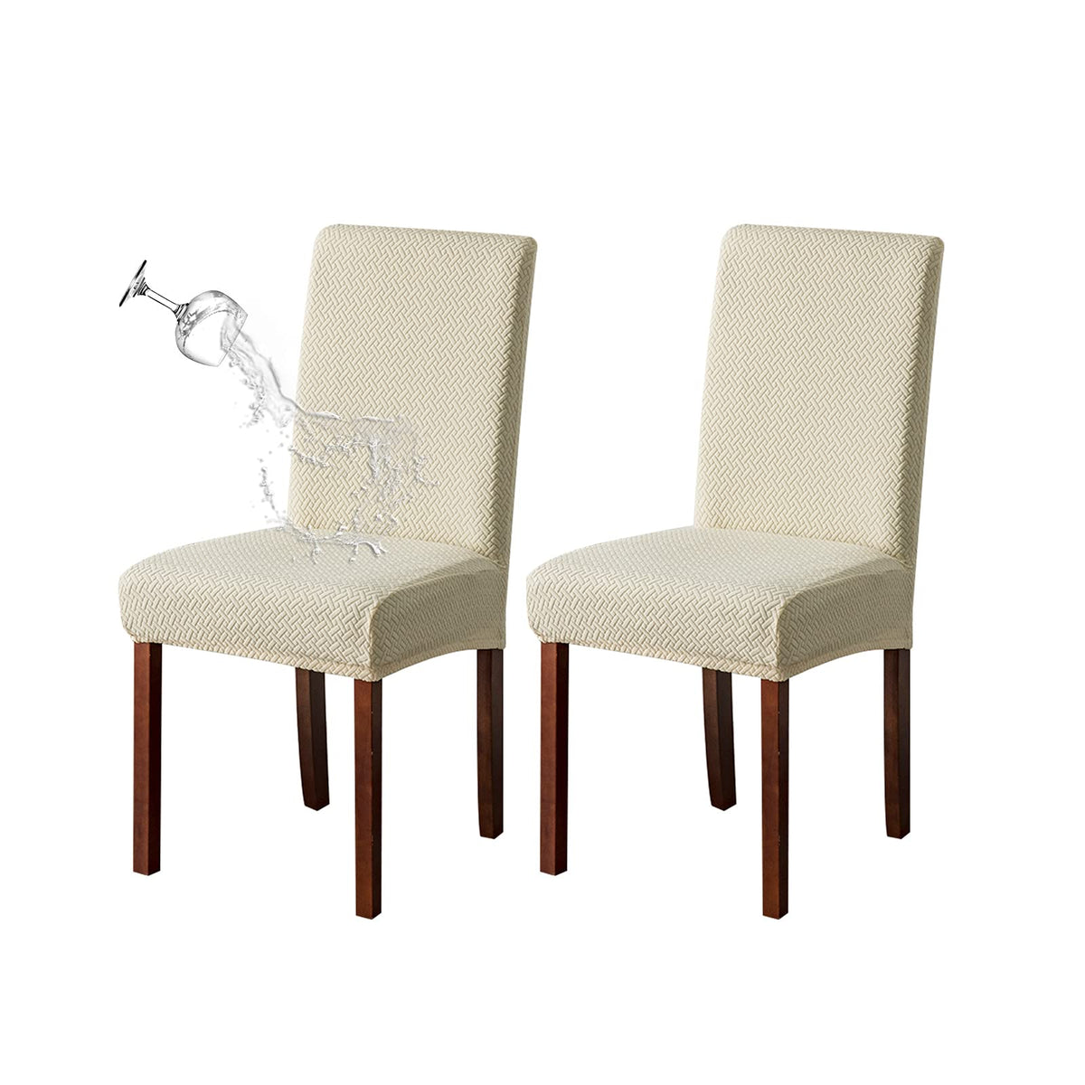 Genina Waterproof Chair Covers for Dining Room Chair Slipcovers Set of 4