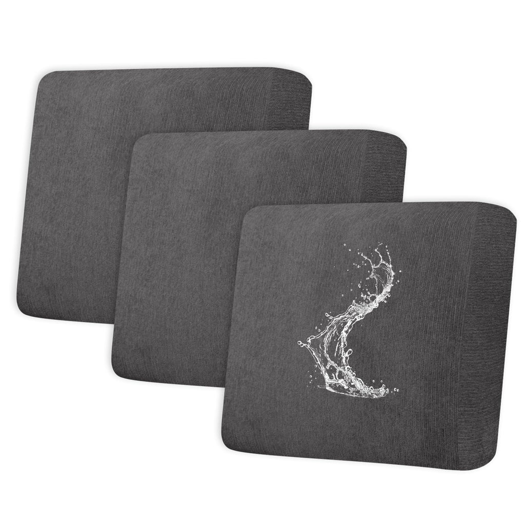 Waterproof RV Dinette Cushion Covers - Stretch Fabric Camper Seat Slipcover Replacement, Washable RV Couch Cover Designed for Camper Car Bench (Loveseat 2 Bench Cover, Blue Grey)