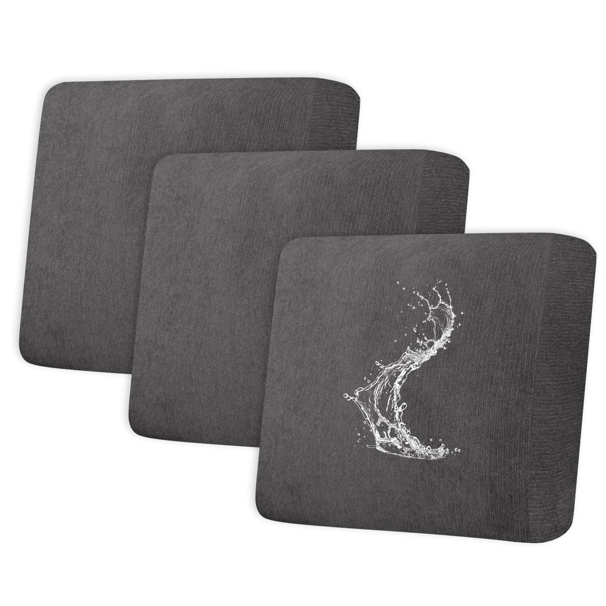 Waterproof RV Dinette Cushion Covers - Stretch Fabric Camper Seat Slipcover Replacement, Washable RV Couch Cover Designed for Camper Car Bench (Loveseat 2 Bench Cover, Blue Grey)