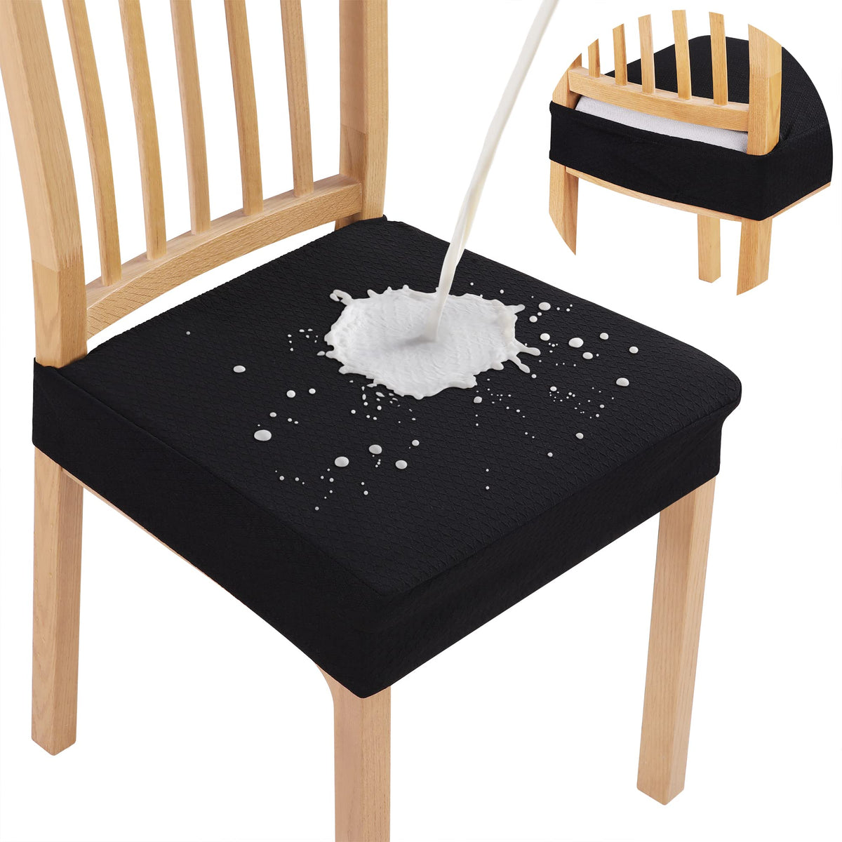 Smiry Waterproof Seat Covers for Dining Room Chairs, Set of 4