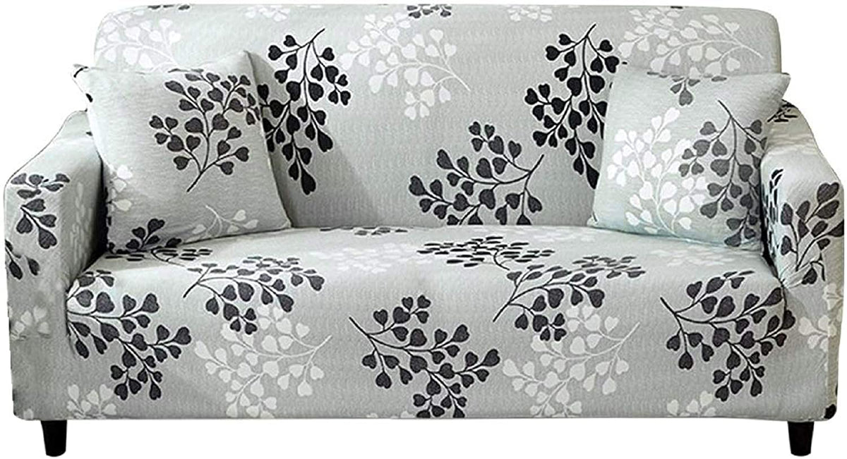HOOBUY Printed Sofa Cover Stretch Couch Covers Patterned Loveseat Slipcovers for 2 Seater Cushion Couch Love Seat Set (BXMY, 2 Seater/Loveseat)