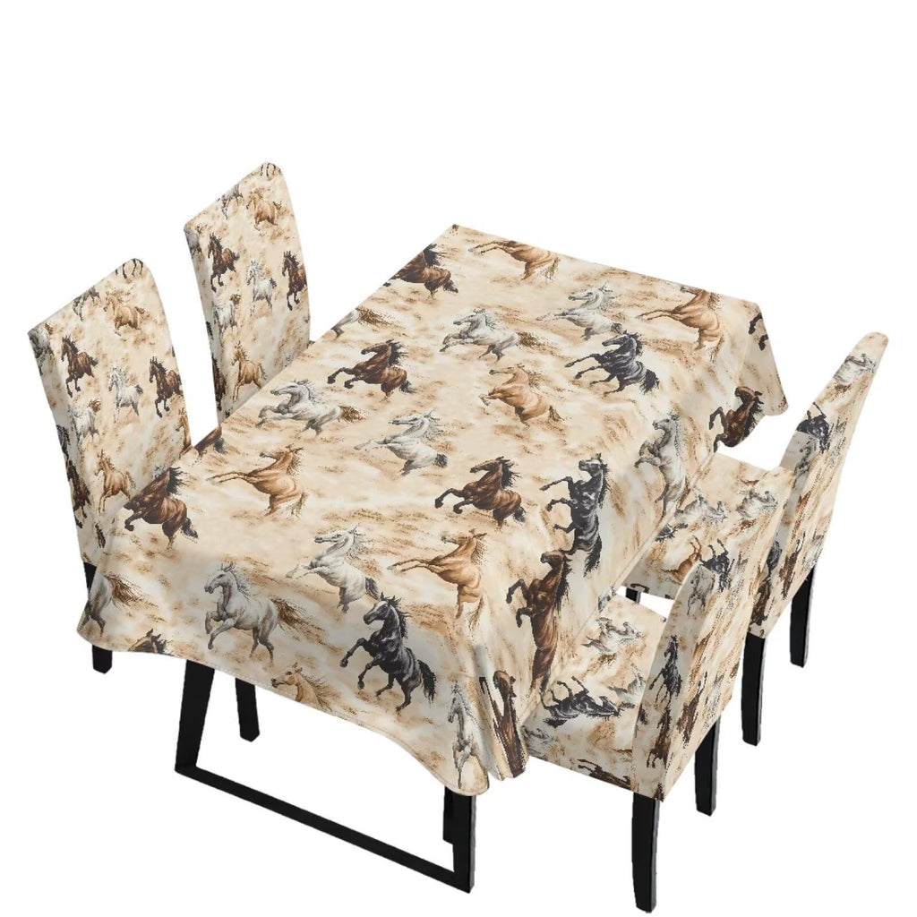 Dining Chair Covers and Dining Table Cloth Christmas Decor