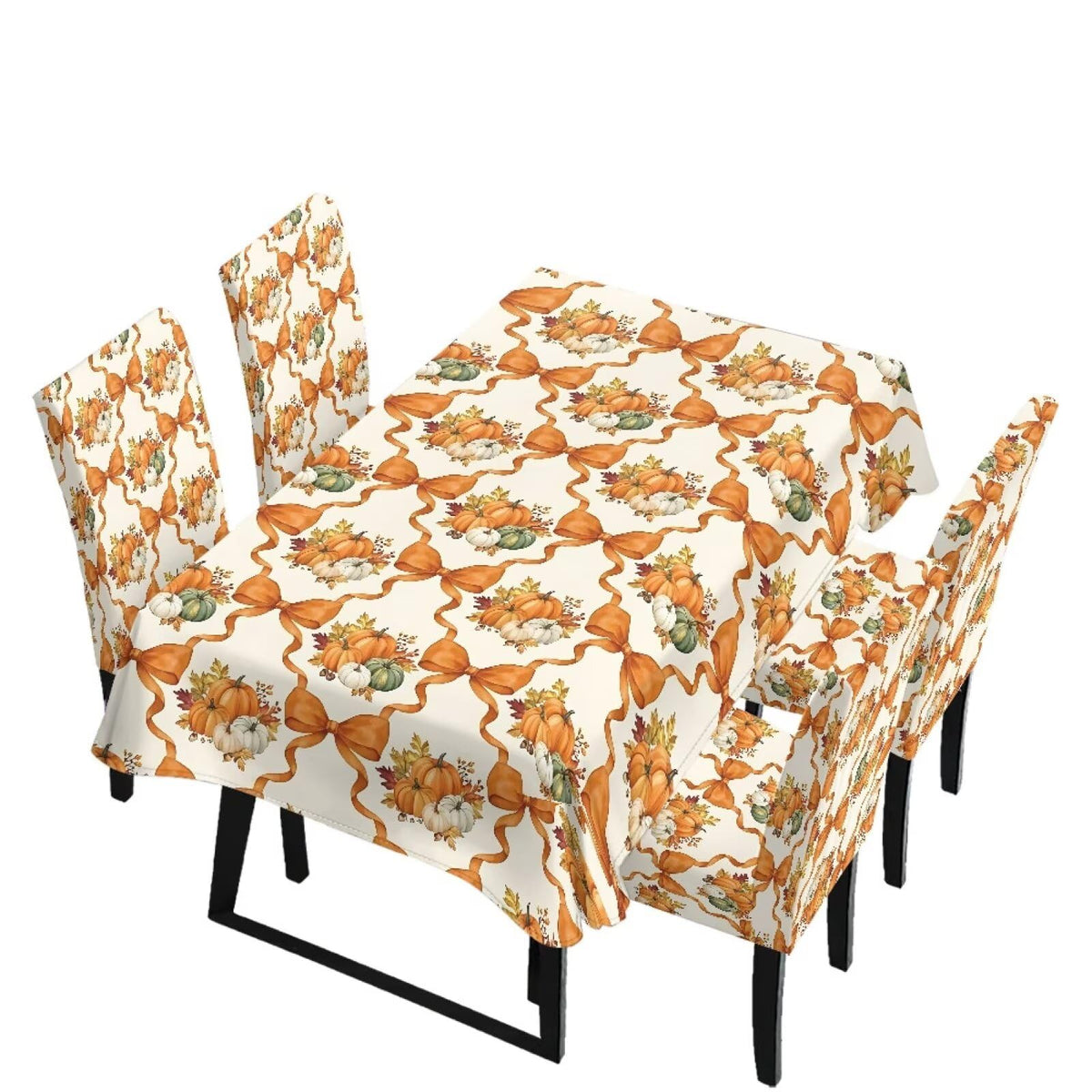 Thanksgiving Rectangle Table Cloth with Dining Chair Cover