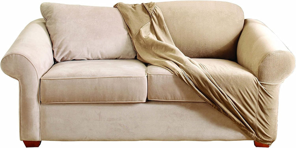 SureFit Stretch Pearson - Loveseat Slipcover - Dark Flax (SF35302)