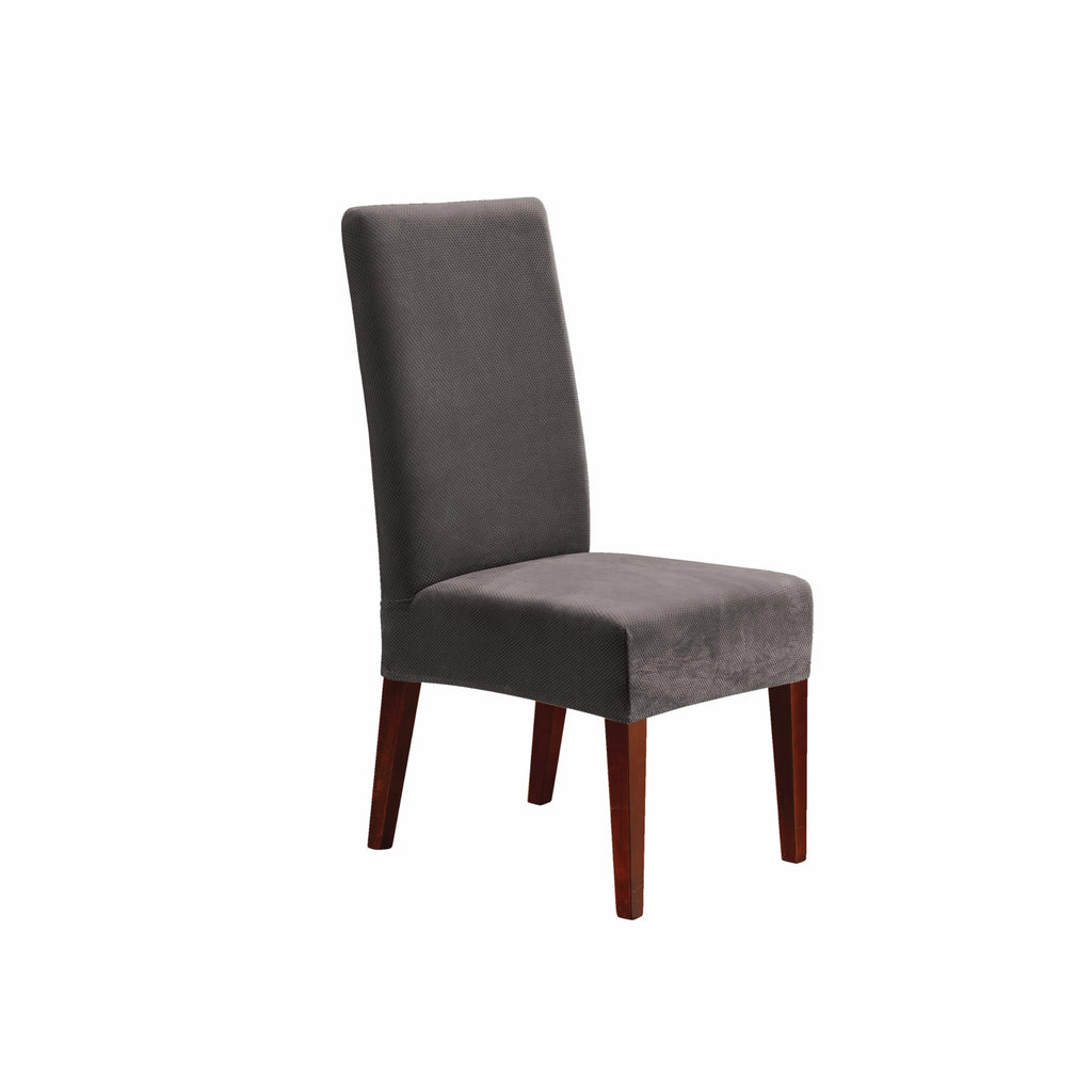Sure Fit Stretch Oxford 2 Piece Slipcover - Gray - Loveseat