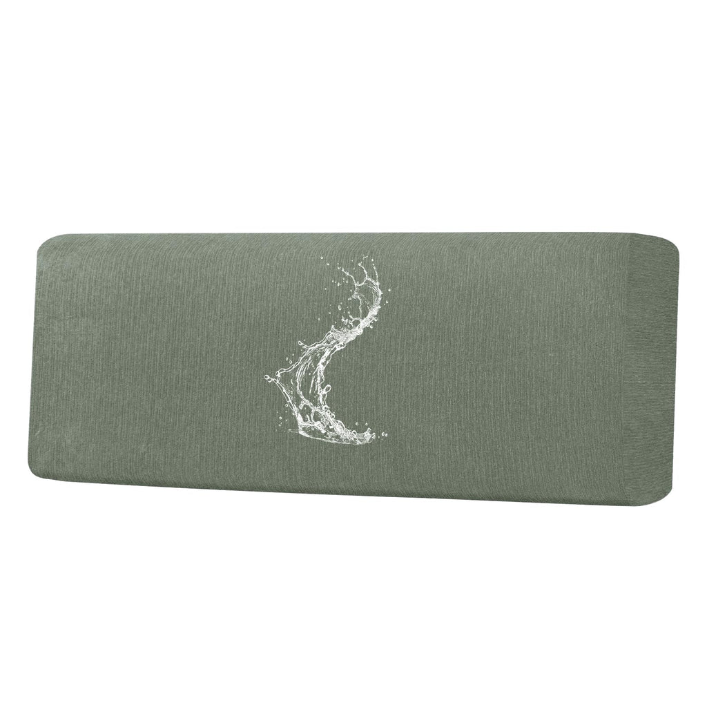 Waterproof RV Dinette Cushion Covers - Stretch Fabric Camper Seat Slipcover Replacement, Washable RV Couch Cover Designed for Camper Car Bench (Loveseat 2 Bench Cover, Blue Grey)