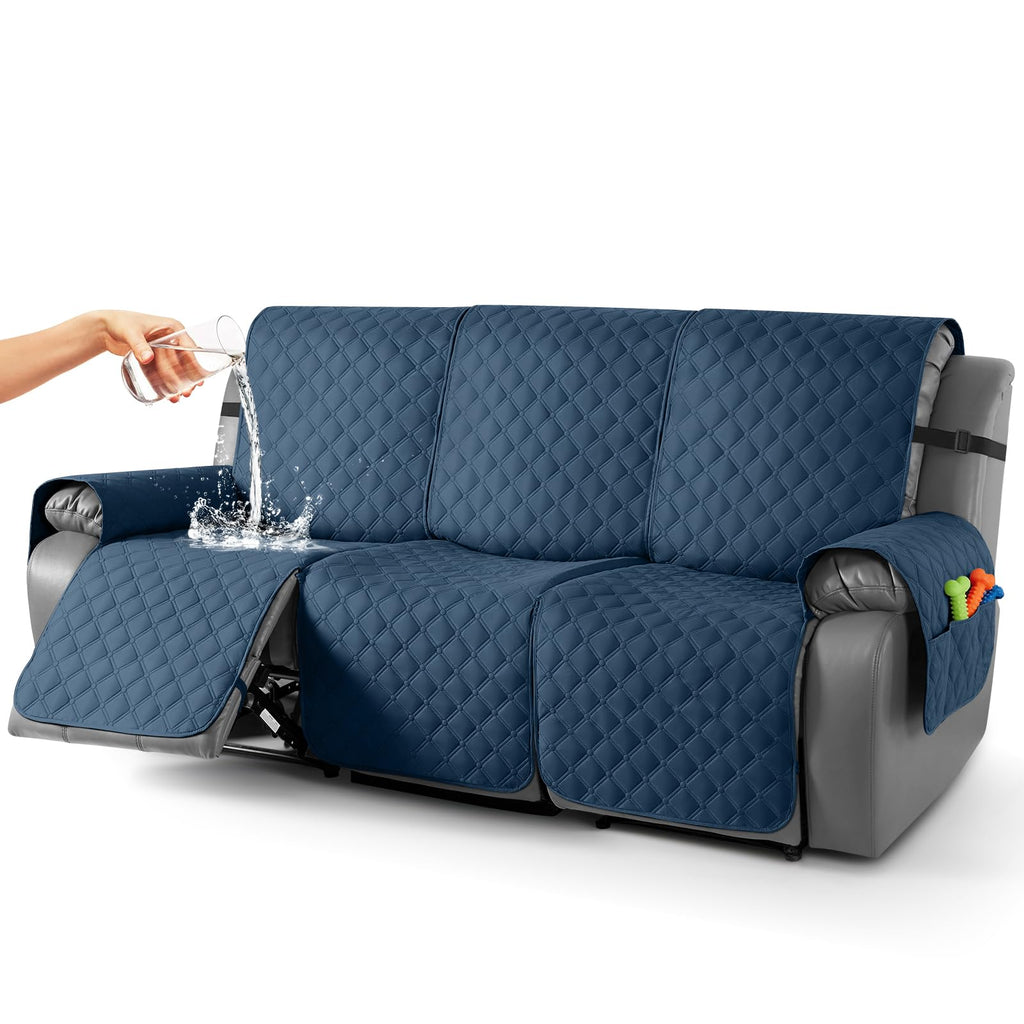 TAOCOCO 100% Waterproof Loveseat Recliner Covers Reversible, Charcoal Gray