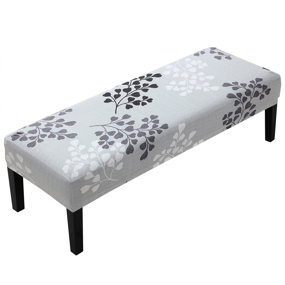 Fuloon Stretch Jacquard Dining Bench Cover - Anti-Dust Removable Bench Slipcover Washable Seat Cushion Protector for Bedroom, Kitchen, Hotel, Banquet (Beige)