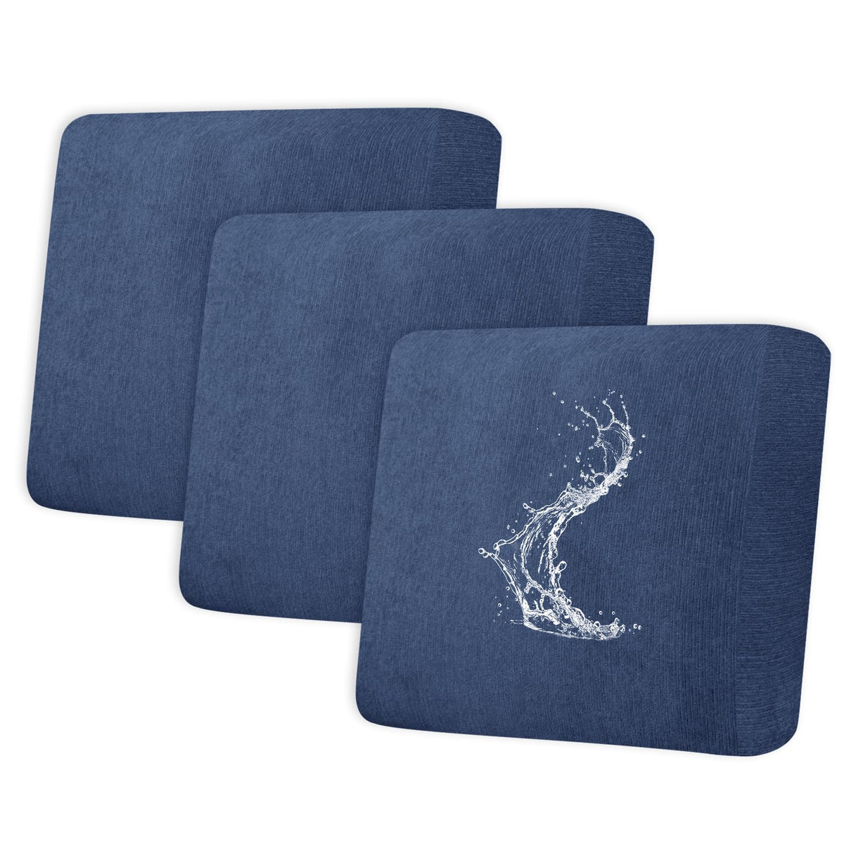 Waterproof RV Dinette Cushion Covers - Stretch Fabric Camper Seat Slipcover Replacement, Washable RV Couch Cover Designed for Camper Car Bench (Loveseat 2 Bench Cover, Blue Grey)