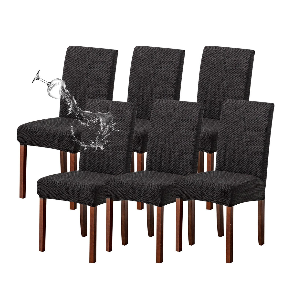 Genina Waterproof Chair Covers for Dining Room Chair Slipcovers Set of 4