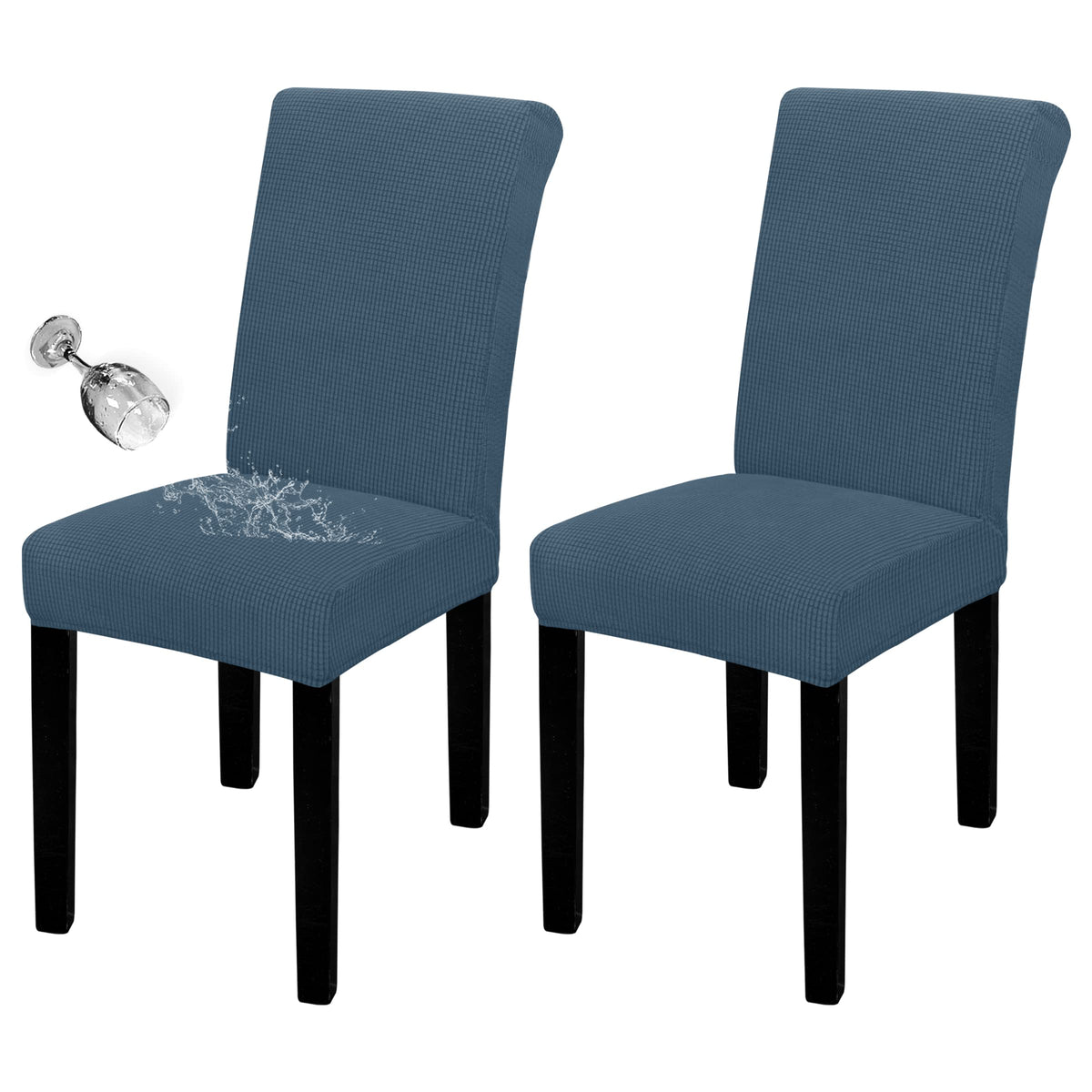 Easy-Going 100% Waterproof Dining Room Chair Covers Set of 6, Large