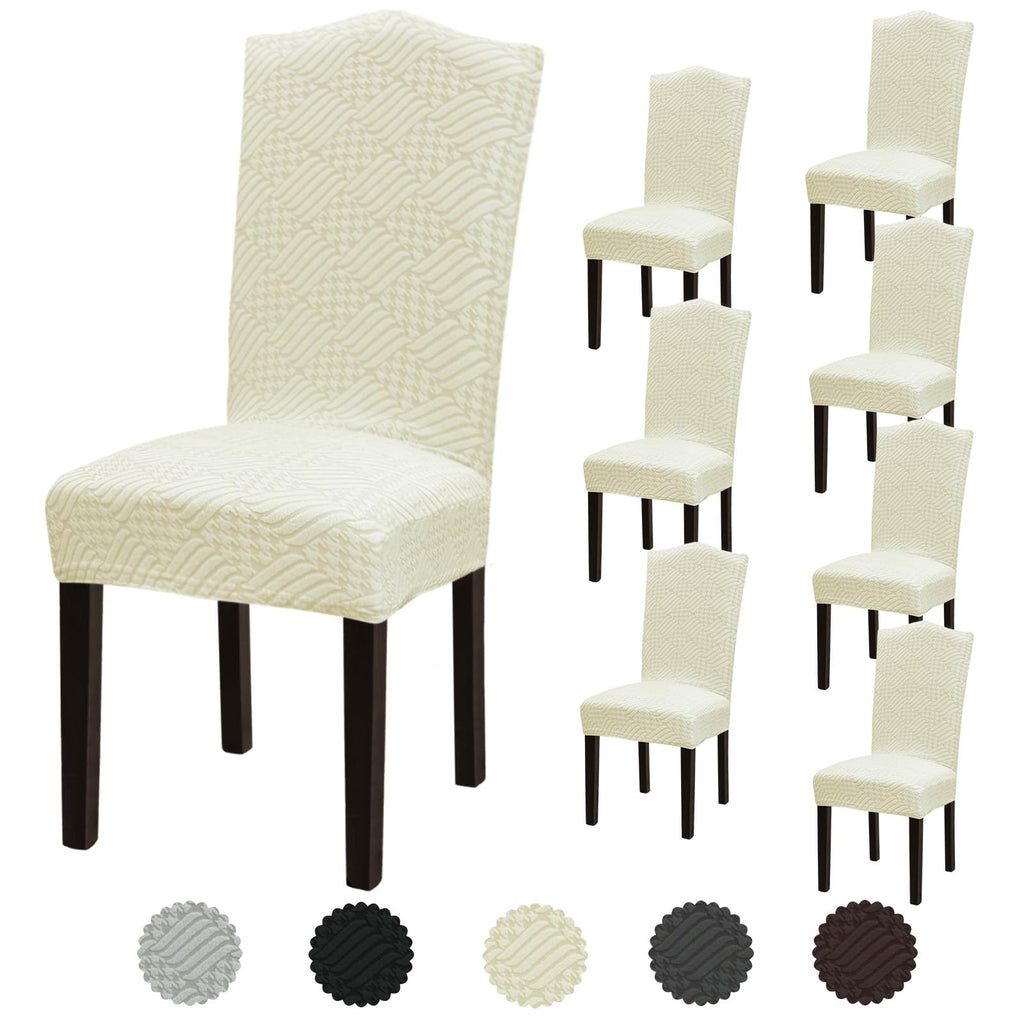 Stretch Dining Room Chair Covers Set of 6, Removable Washable Chair Covers for Dining Chairs,Dining Room, Hotel, Ceremony