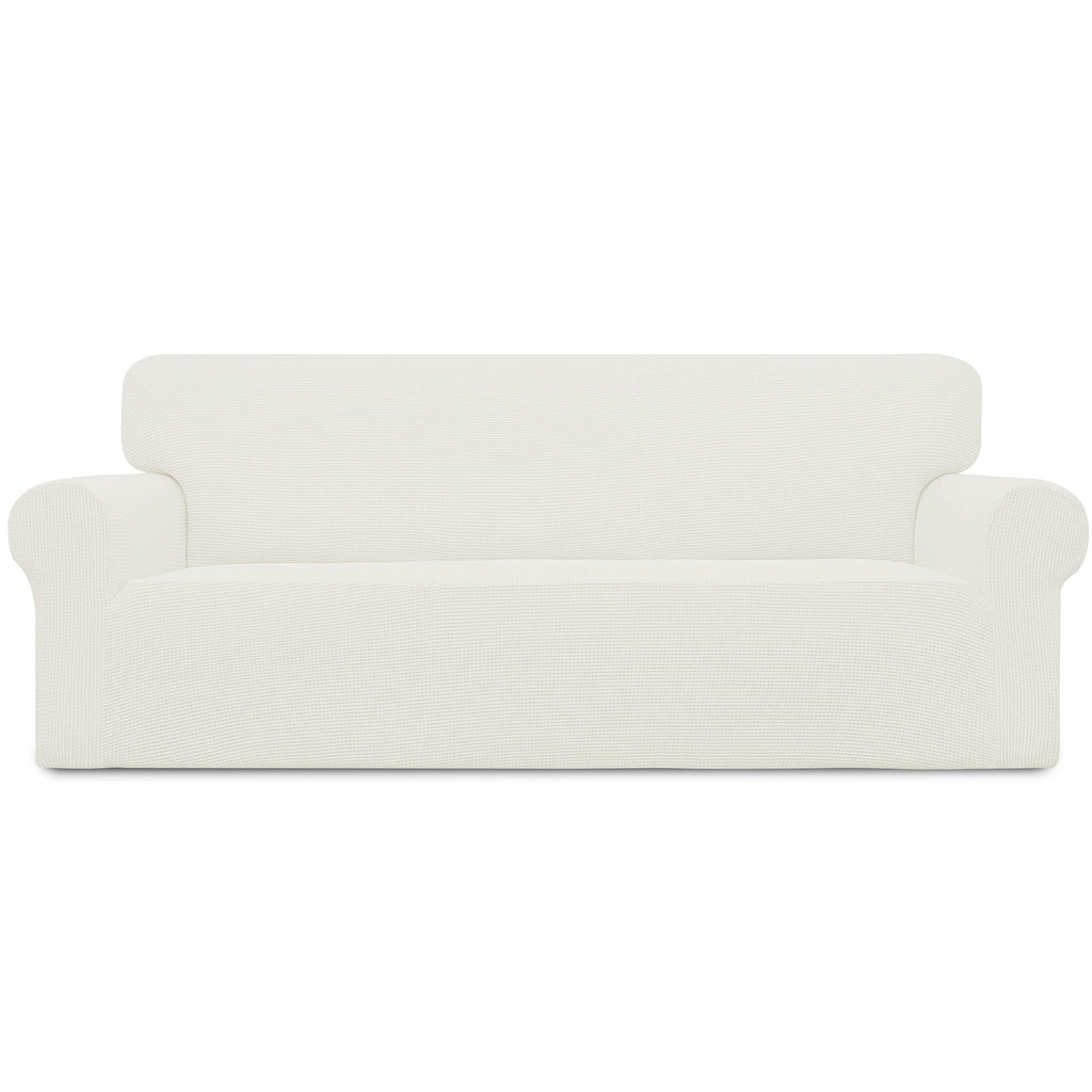 Easy-Going Stretch Loveseat Couch Covers Washable Cream