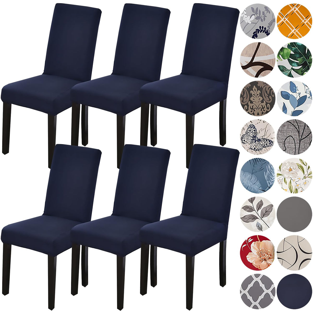 HZDHCLH Dining Chair Covers Set of 4 Stretch Chair Slipcovers Washable