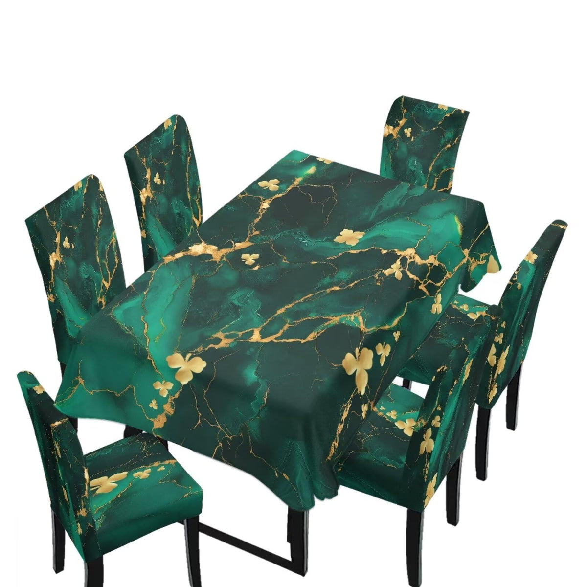 ZDCUSTOM Vintage Table Cloth and Chair Cover Set of 4 Sunflower Tablecloths Rectangular Elegant Chair Covers for Dining Chairs Stain Resistant Decoration