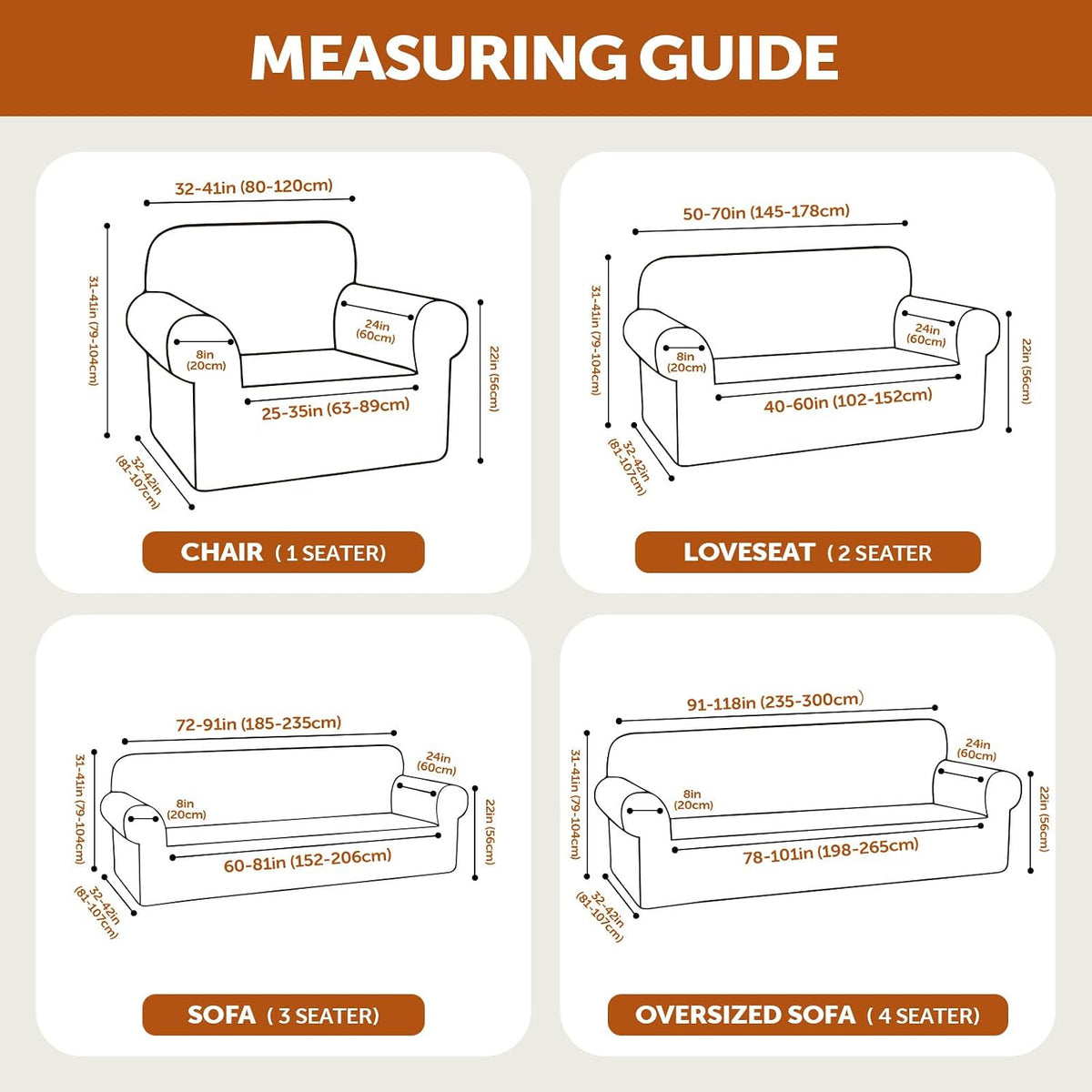 Tokokimo 100% Waterproof Loveseat Couch Cover, Leakproof Furniture Protector for Kids, Pets (Loveseat, Gray) with Extra Fabric Margin, Slipcover Need Tuck Into Couch Crevices