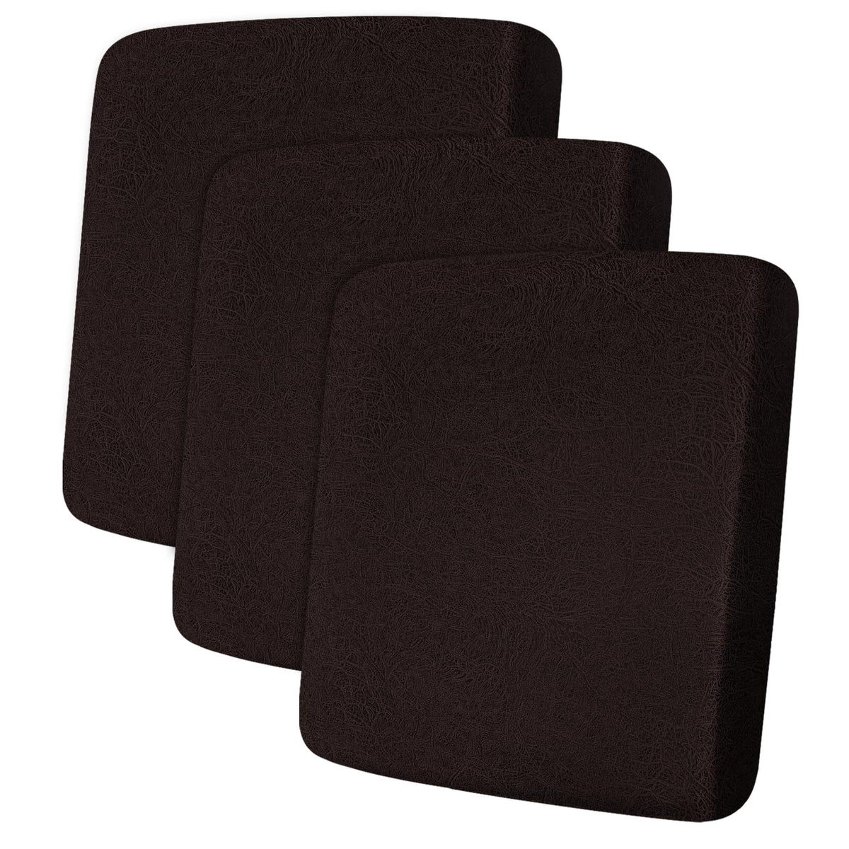ANARACHON Leather Look Couch Cushion Covers Sofa Seat Slipcovers Sets Couches Furniture Protector for Sectional Armchair Loveseat Pets Kids Stretch Spandex Fabric (2 Cushion Loveseat, Burgundy)