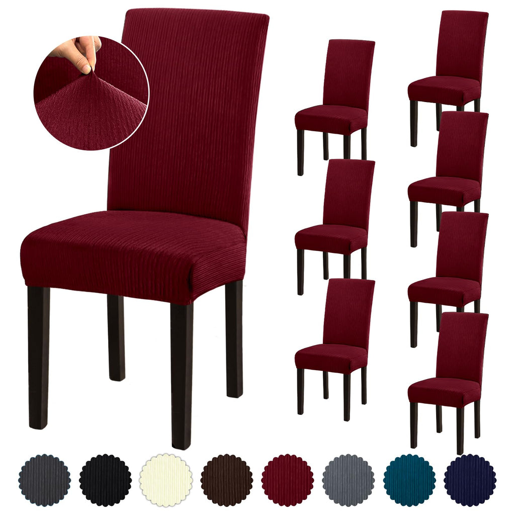 Stretch Dining Room Chair Covers Set of 6, Removable Washable Chair Covers for Dining Chairs,Dining Room, Hotel, Ceremony