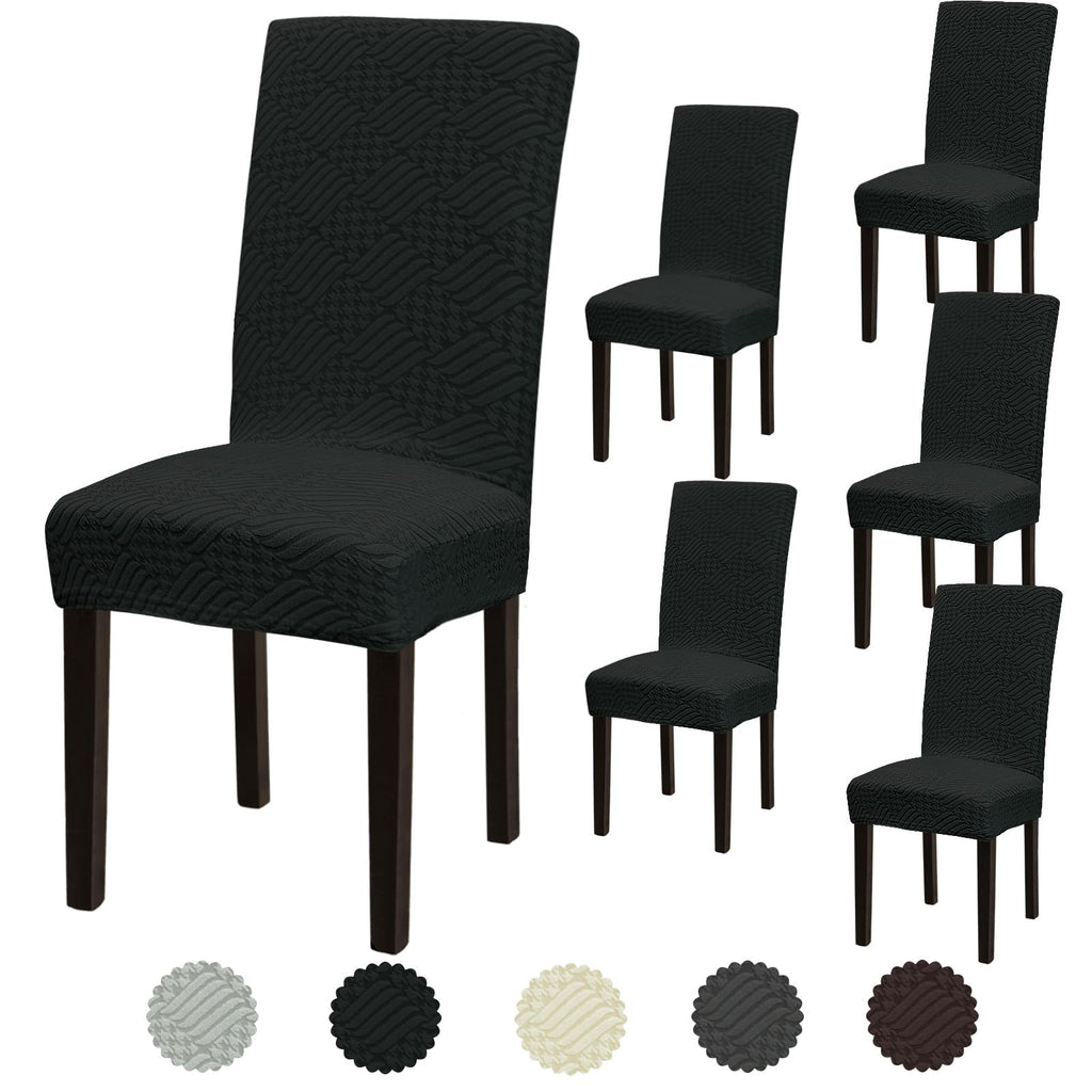 Stretch Dining Room Chair Covers Set of 6, Removable Washable Chair Covers for Dining Chairs,Dining Room, Hotel, Ceremony