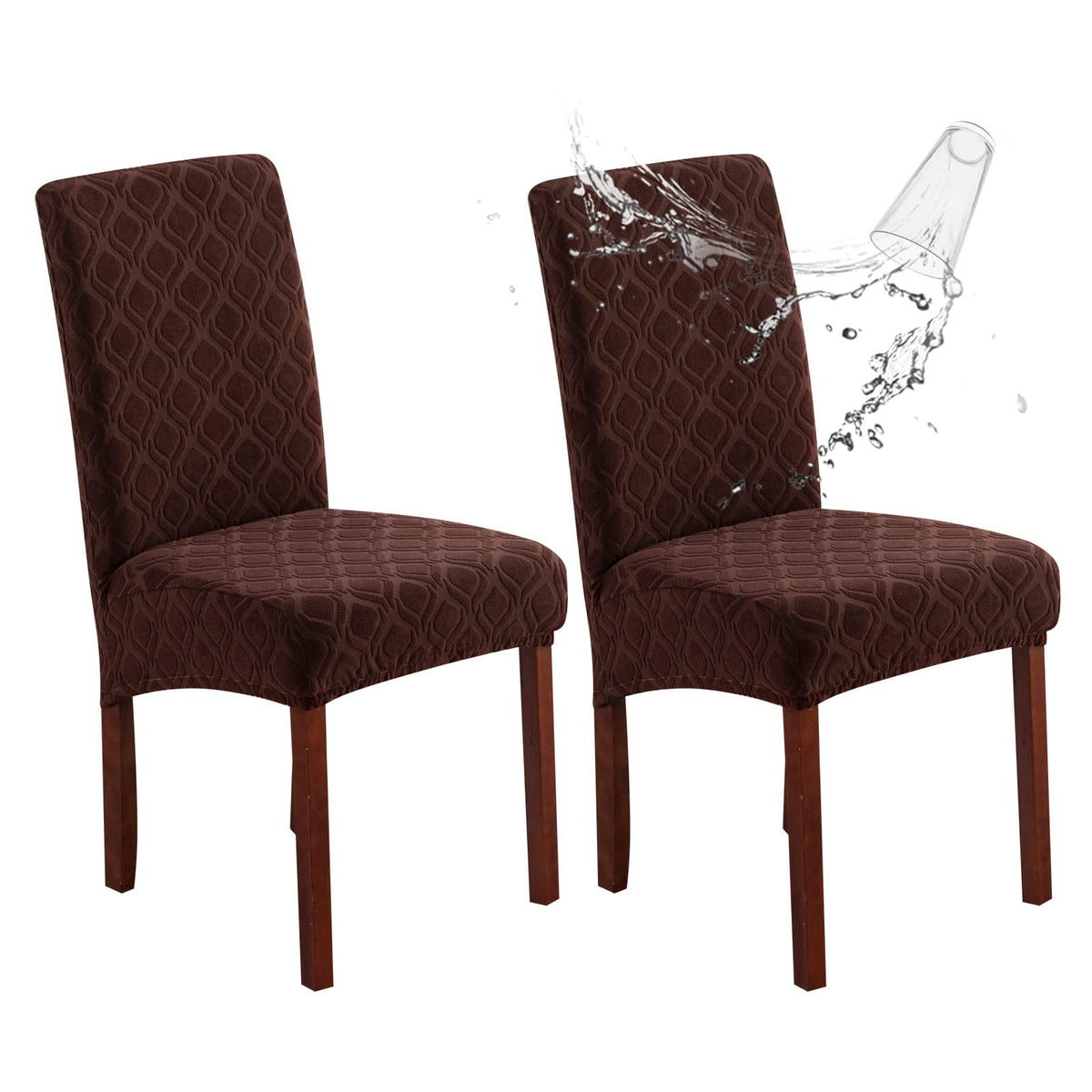 Genina Waterproof Dining Chair Covers Set of 4 Parsons Chair Slipcovers