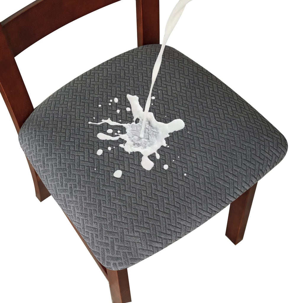Genina Seat Covers for Dining Room Washable Chair Seat Slipcovers Set of 4