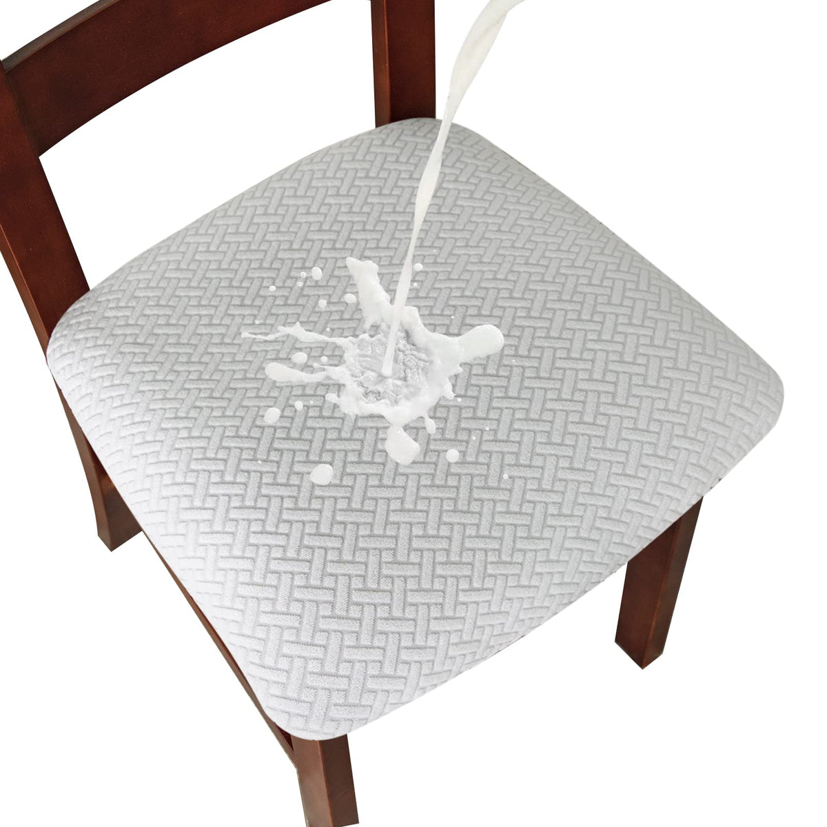 Genina Seat Covers for Dining Room Washable Chair Seat Slipcovers Set of 4