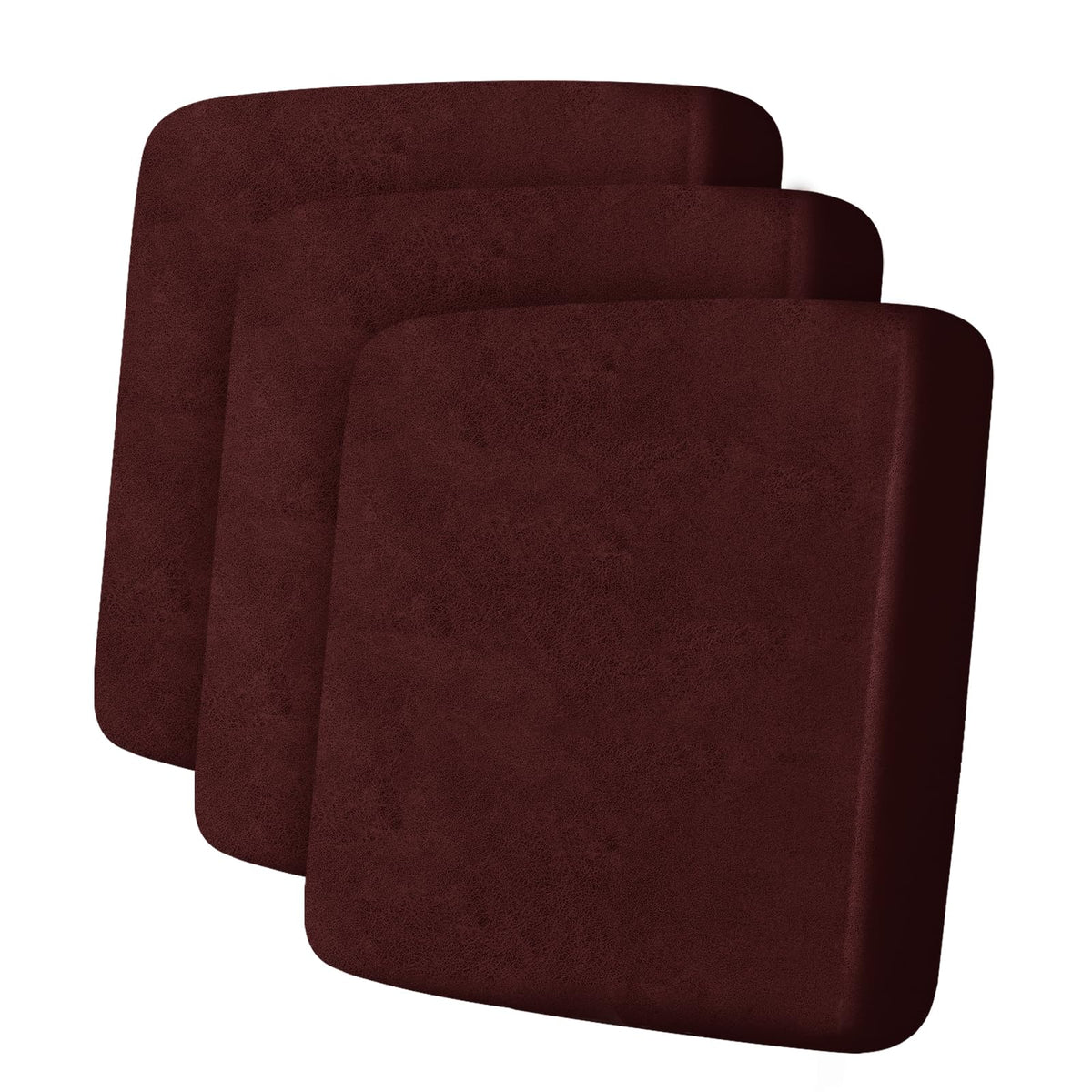 ANARACHON Leather Look Couch Cushion Covers Sofa Seat Slipcovers Sets Couches Furniture Protector for Sectional Armchair Loveseat Pets Kids Stretch Spandex Fabric (2 Cushion Loveseat, Burgundy)