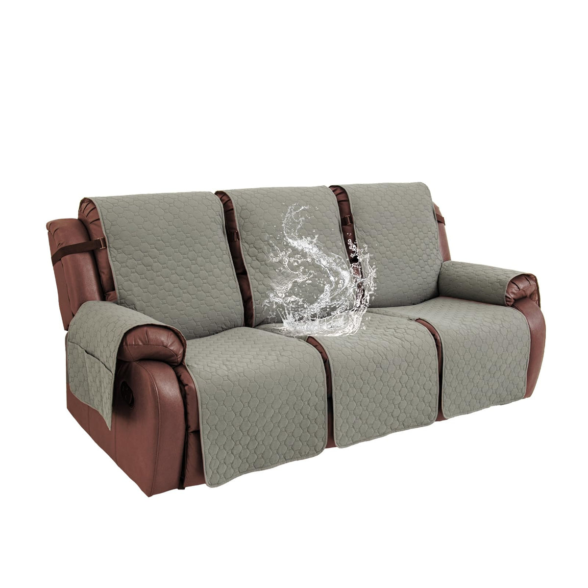 2 Seater Loveseat Recliner Covers, Chocolate