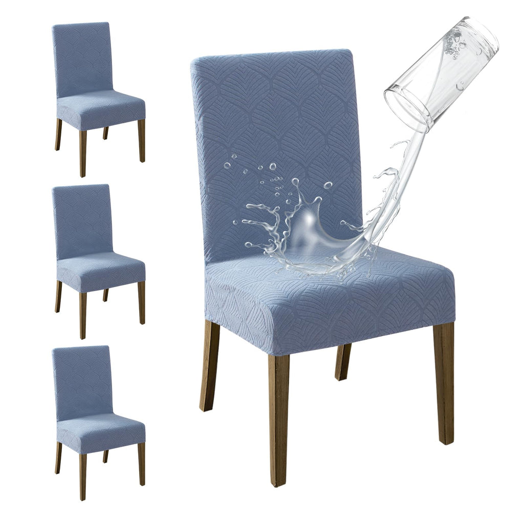 MOSAYT 100% Waterproof Dining Room Chair Covers Set of 4, Beige