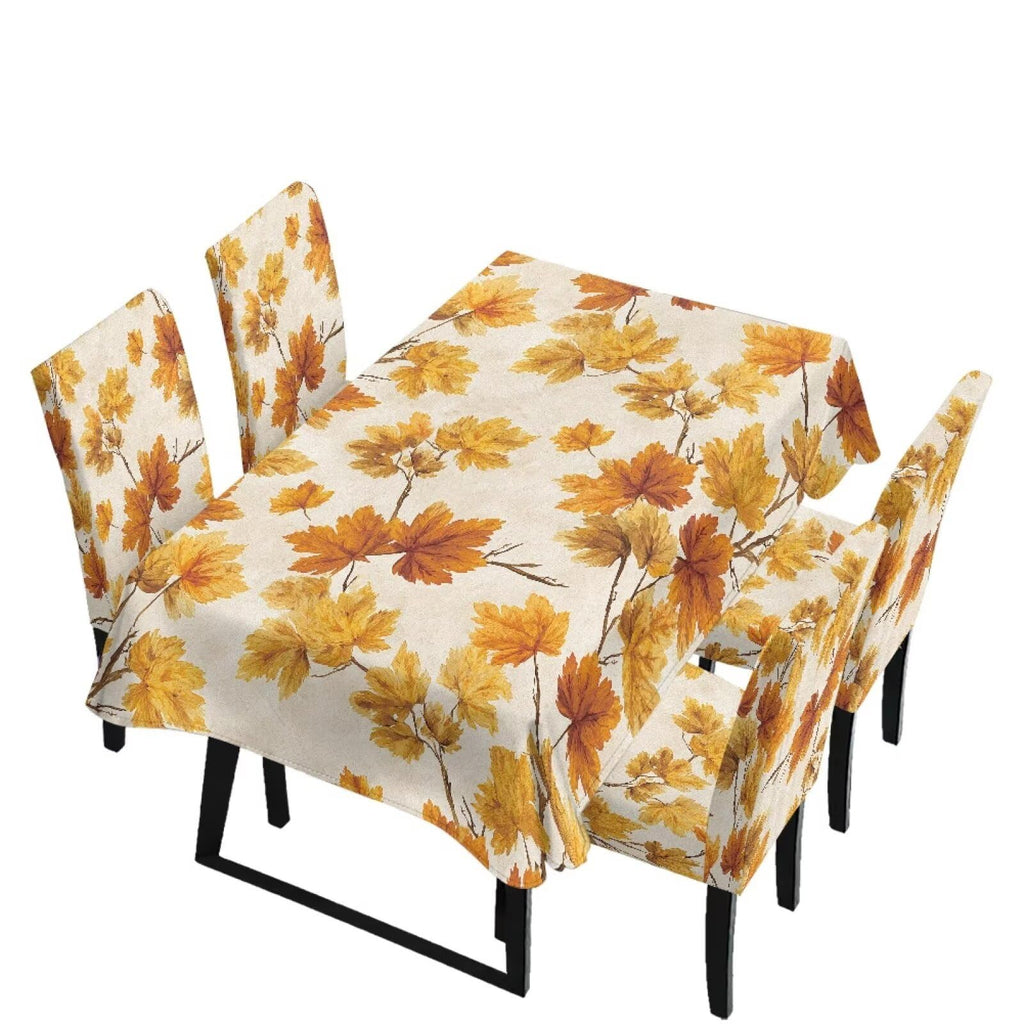 Maple Leaf Dining Table & Chair Cover Rectangle Dining Table Decor